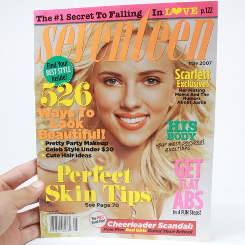 Imagen 1 de 5 de Revista Seventeen Perfect Skin Tips Scarlett Johansson C1s