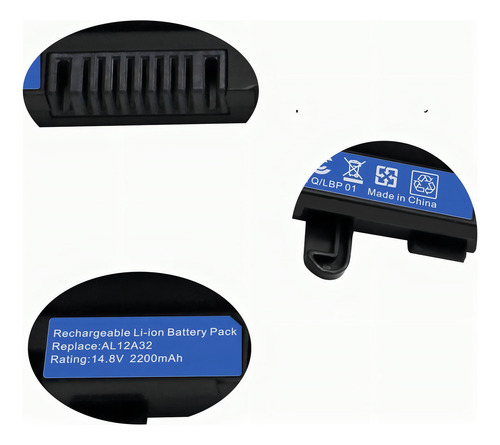 Bateria Para Notebook Acer Aspire E1 V5we2 Al12a32 4icr17/65 Cor Preto