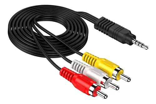 Adaptador de cable de cable auxiliar de 6 pies y 0.138 in de enchufe  auxiliar a 3 RCA AV Audio Video TV Cable Cable