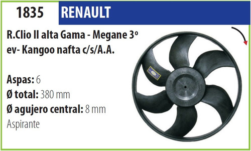 Helice Renault Clio Ii Megane Iii Kangoo Nafta