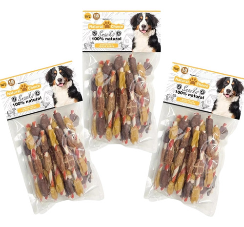 Pack 54 Unidades De Snack Perro Sabor Pollo, Hígado Y Pato