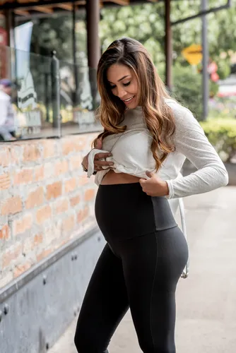 Leggings Embarazada Dulce Espera Mujer Algodón Maternidad