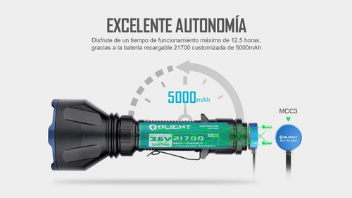 Olight Warrior X Turbo Kit De Caza Blanco Negro