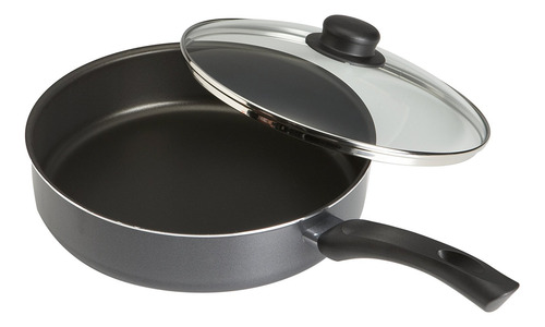 Utensilio De Cocina Antiadherente Con Tapa 28 Cm Negro Profu