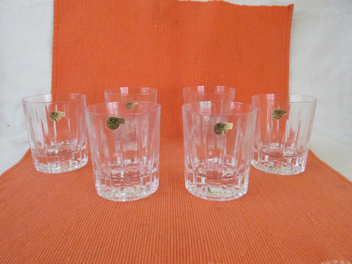 6 Vasos Cortos Cristal Rcr Sin Usar