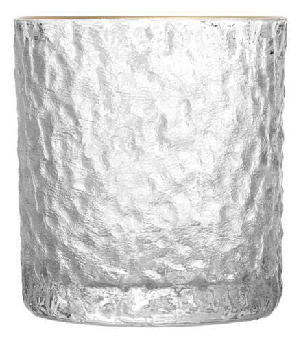 6 Copos Para Whisky De Cristal Martelado Fio De Ouro Lyor