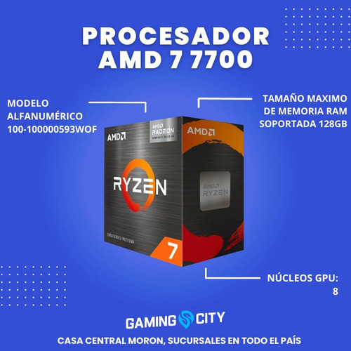 Pc Gamer Amd Ryzen 7 7700 32gb Ram 1tb Nvidia Rtx 5070 Ver3