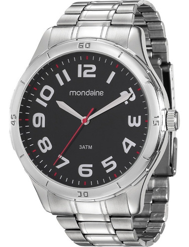 Relógio Masculino Mondaine Prateado Barato Original Garantia