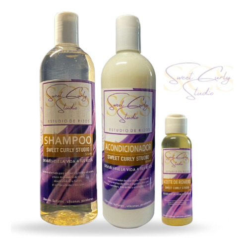 Kit Triple (shampoo, Acondicionador, Aceite De Romero 60ml)