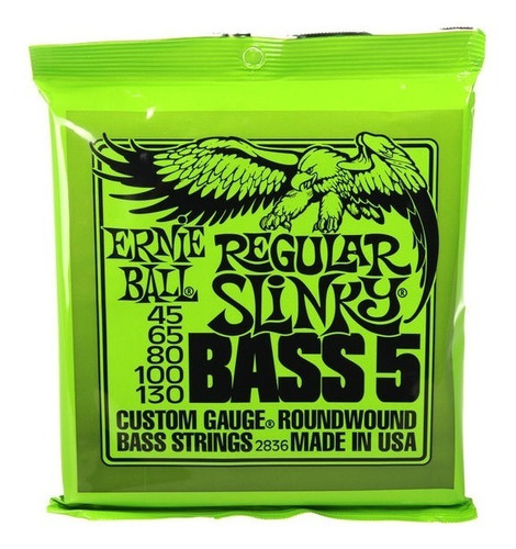 Encordado De Bajo Ernie Ball 2836 45/130 5 Cuerdas