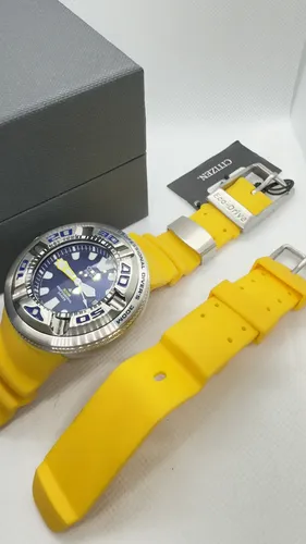Relógio Citizen Ecodrive Diver Ecozilla Amarelo Bj8058-06l