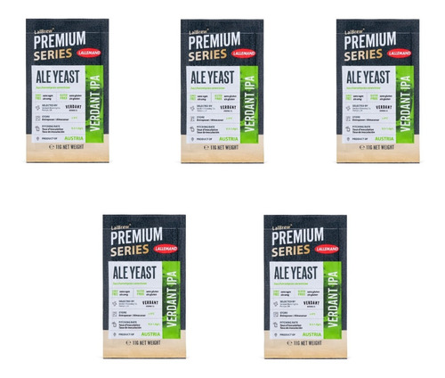 Levadura 5 Sobres  Lallemand Verdant Ipa Ale Yeast 11 Gr