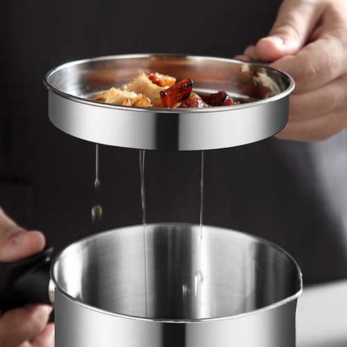 Colador De Aceite Y Recipiente De Acero Inoxidable, Olla De