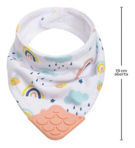 Bandana Com Mordedor Arco Iris E Abelha Buba