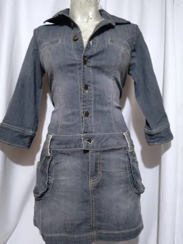Vestido corto gris hotsell