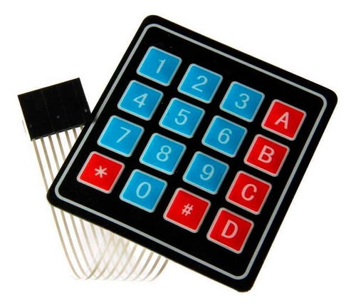 Teclado Membrana Matricial 4x4 Autoadhesivo Arduino