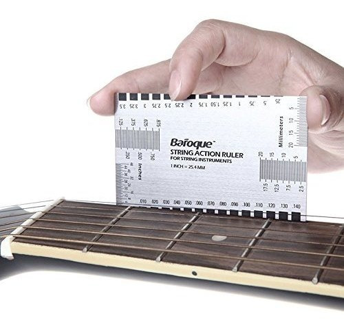 Regla Para Medir Altura Cuerda Bajo Guitarra Acustica