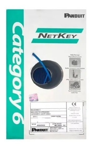 Rollo De Cable Panduit Utp Cat6 305m 100% Cobre Lszh Certifi