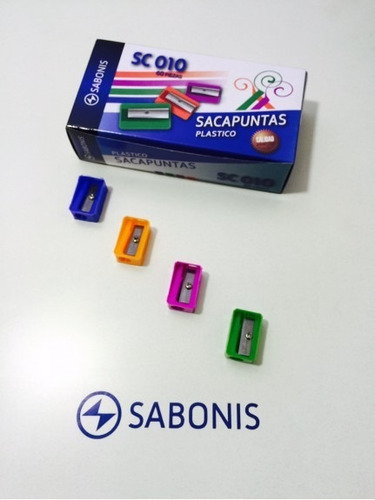 Sacapuntas Plástico De Colores X 60 - Sabonis