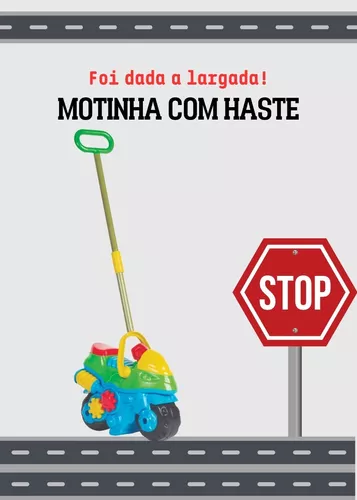 Motinha Infantil Motinho com Haste Moto Divpkast - Loja Zuza