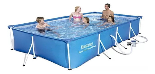 Alberca Armable 4.5 X 2.2m Rectangular Piscina Con Bomba