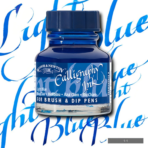Tinta Para Caligrafia Winsor & Newton Azul Claro 30ml