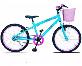 Bicicleta Infantil Forss Bella Aro 20 Com Cestinha Cor Turquesa