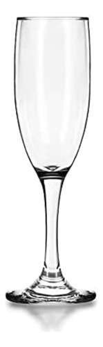 Copa Flauta Cristal Champaña 210ml 12 Piezas Color Cristal