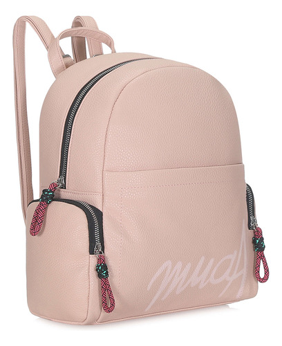 Mochila Muaa 17659 Color Nude Diseño De La Tela Liso