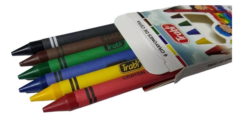Crayones De Cera Trabi Cortos X 6 Unidades (pequeños) X 3 U