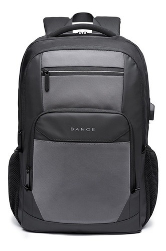 Mochila Masculina Para Notebook Impermeável Acabamento Fino Cor Cinza