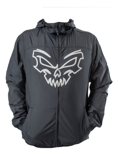 Campera Punto Extremo Rompe Viento Calavera Azul Top Racing