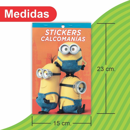 Block De Stickers Calcomanias Minions Mod 2 - Pingusblock