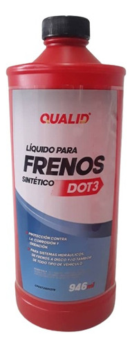 Liga De Frenos Qualid Dot 3 Sintética Grande 946ml