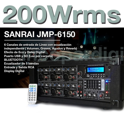 Combo Funcional Bluetooth 4 Parlantes Embutir 6.5 6 Canales