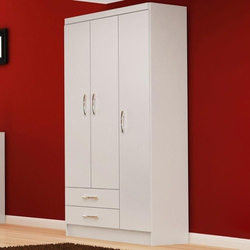 Guarda-roupa 3 Portas Cp321 Branco - Evidência Móveis