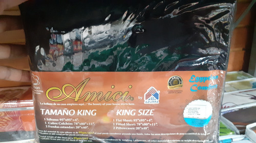 Juego De Sabana King Zize 2x2 Unicolor Marca Amici