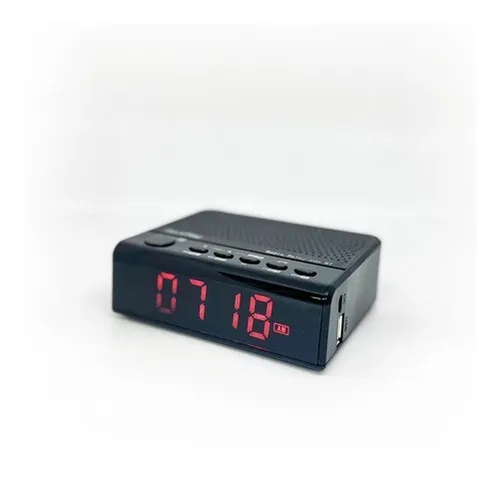 Reloj despertador inalámbrico y parlante bluetooth - CCR101BK - MaxiTec