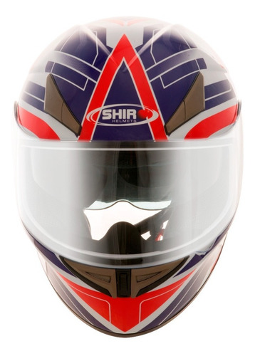 Casco Integral Shiro Sh-715 Austin Azul Y Rojo - Um