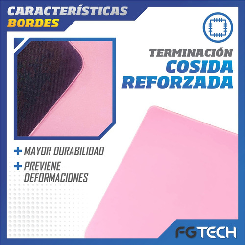 Mouse Pad Gamer 70x30 Antideslizante Bordes Cosidos Lavable