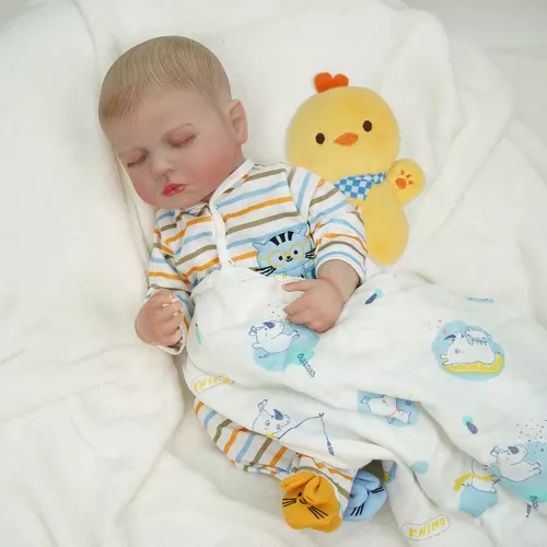 Brastoy Bebê Reborn Boneco Silicone Menino Infantil 48cm
