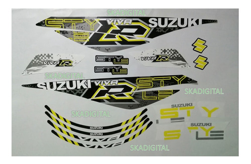 Kit Completo De Calcomanías Suzuki Viva R Style