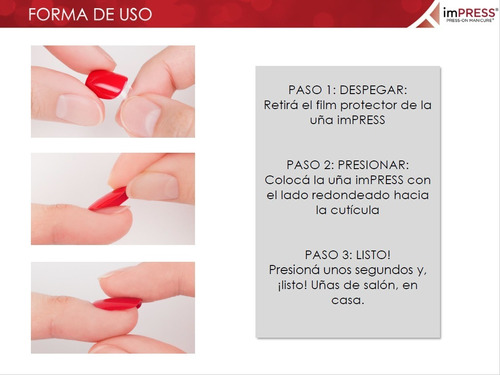 Uñas Kiss Impress Originales Instantáneas Autodhesivas | MercadoLibre