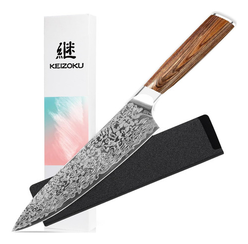 Cuchillo De Chef Japonés Profesional De 8 Pulgadas De Damasc