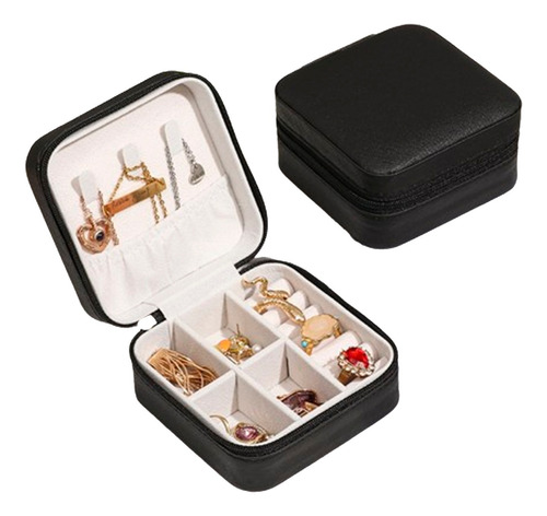 Joyero Portátil Caja Organizadora Joyas Aretes Anillos Viaje