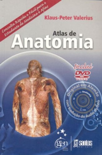 Atlas de anatomia, de Valerius, Klaus-Peter. Livraria Santos Editora Comércio e Importação Ltda., capa mole em português, 2008