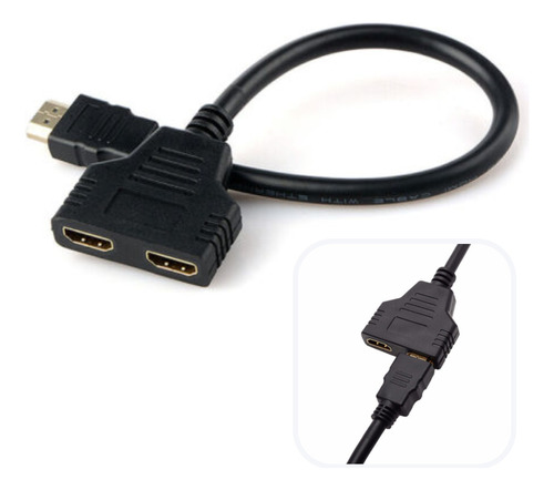 Divisor Duplo 1x2 Saídas Duas Telas Imagem Duplicador Hdmi