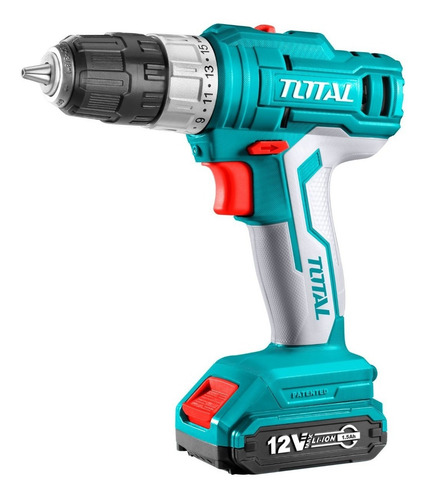 Imagen 4 de 8 de Taladro Atornillador Percutor Total Tidli1222 12v 1350rpm