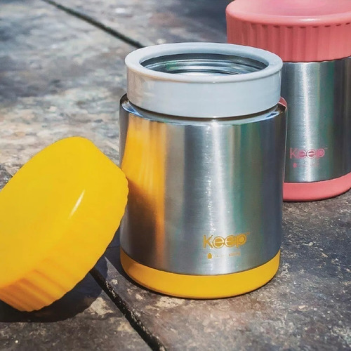 Imagen 4 de 9 de Lunchera Vianda Térmica Keep Acero Inoxidable 600 Ml Kuchen
