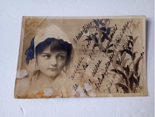 Tarjeta Postal Antigua 1905. Foto Niña. Usada